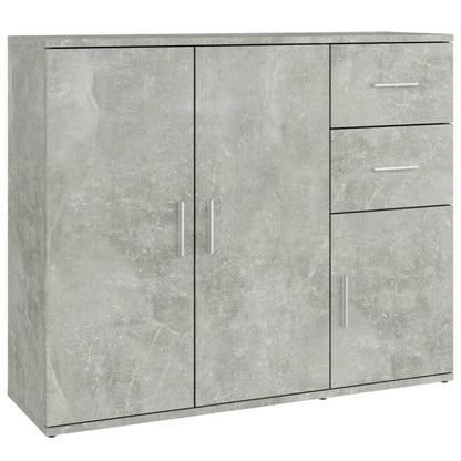 Sideboard Concrete Grey 91x29,5x75 cm Engineered Wood