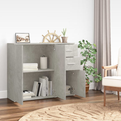 Sideboard Concrete Grey 91x29,5x75 cm Engineered Wood