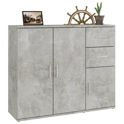 Sideboard Concrete Grey 91x29,5x75 cm Engineered Wood