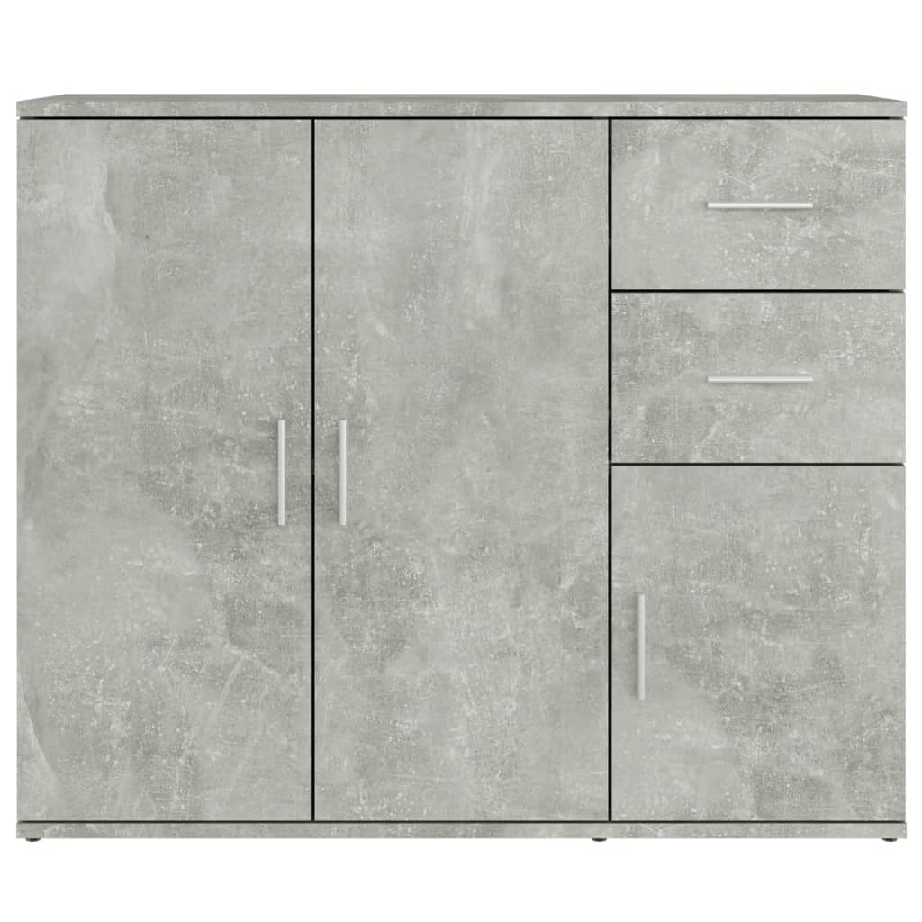 Sideboard Concrete Grey 91x29,5x75 cm Engineered Wood