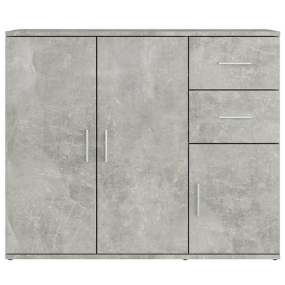 Sideboard Concrete Grey 91x29,5x75 cm Engineered Wood