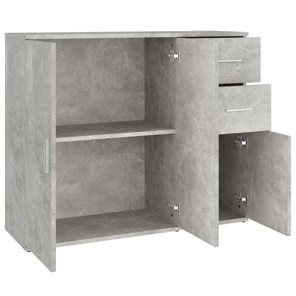 Sideboard Concrete Grey 91x29,5x75 cm Engineered Wood