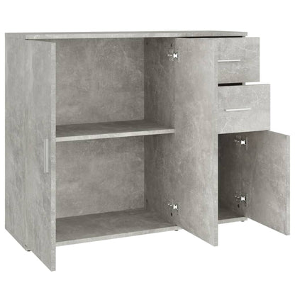 Sideboard Concrete Grey 91x29,5x75 cm Engineered Wood