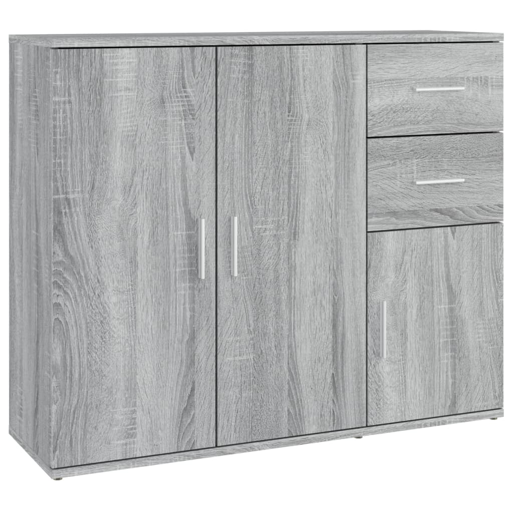 Sideboard Grey Sonoma 91x29,5x75 cm Engineered Wood