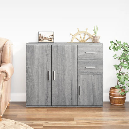 Sideboard Grey Sonoma 91x29,5x75 cm Engineered Wood