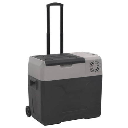 Cool Box with Wheel and Adapter Black&Grey 40 L Polypropylene
