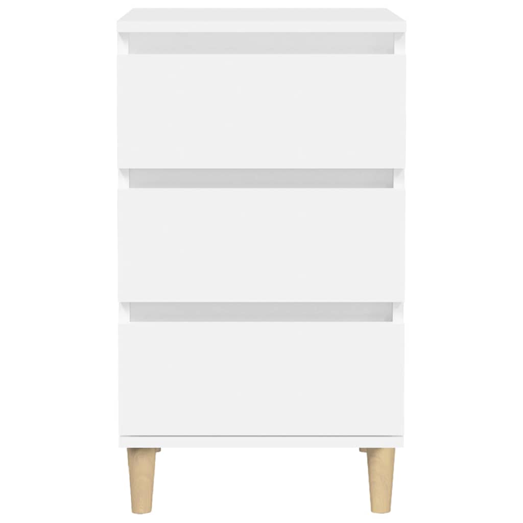 Bedside Cabinet White 40x35x70 cm Engineered Wood