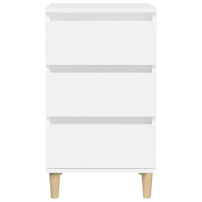 Bedside Cabinet White 40x35x70 cm Engineered Wood