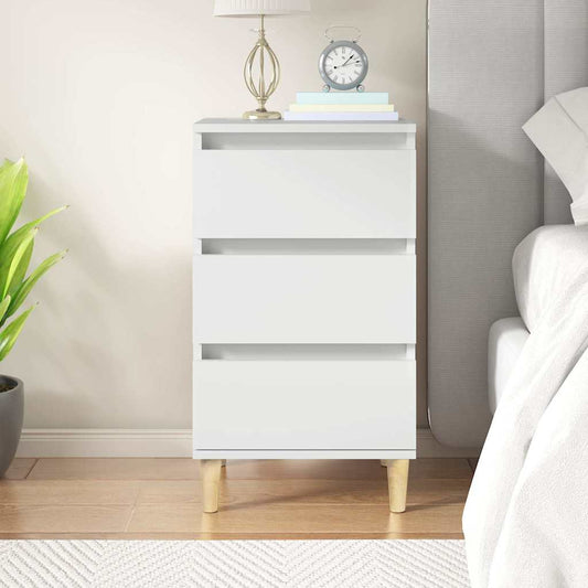 Bedside Cabinet White 40x35x70 cm Engineered Wood