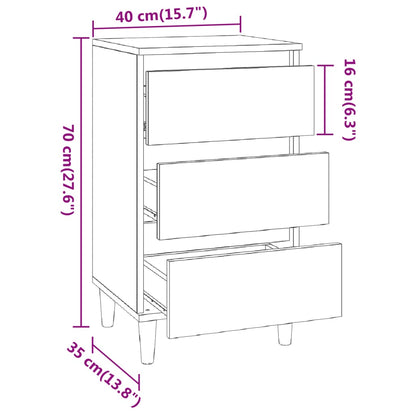 Bedside Cabinet Sonoma Oak 40x35x70 cm Engineered Wood