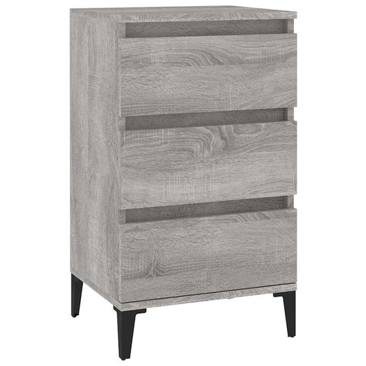 Bedside Cabinet Grey Sonoma 40x35x70 cm Engineered Wood