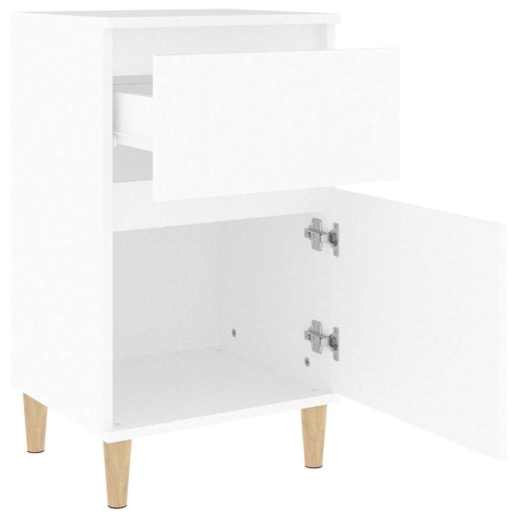 Bedside Cabinet White 40x35x70 cm