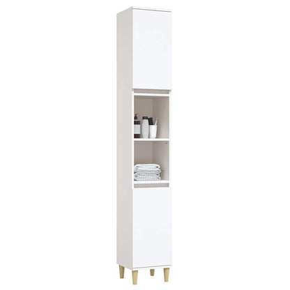 Bathroom Cabinet White 30x30x190 cm Engineered Wood