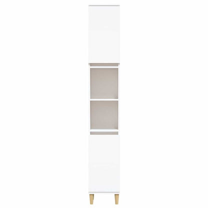 Bathroom Cabinet White 30x30x190 cm Engineered Wood
