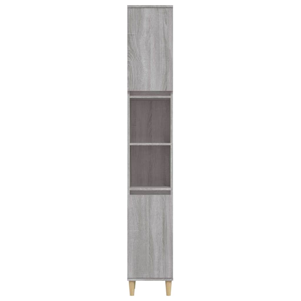 Bathroom Cabinet Grey Sonoma 30x30x190 cm Engineered Wood