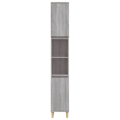Bathroom Cabinet Grey Sonoma 30x30x190 cm Engineered Wood