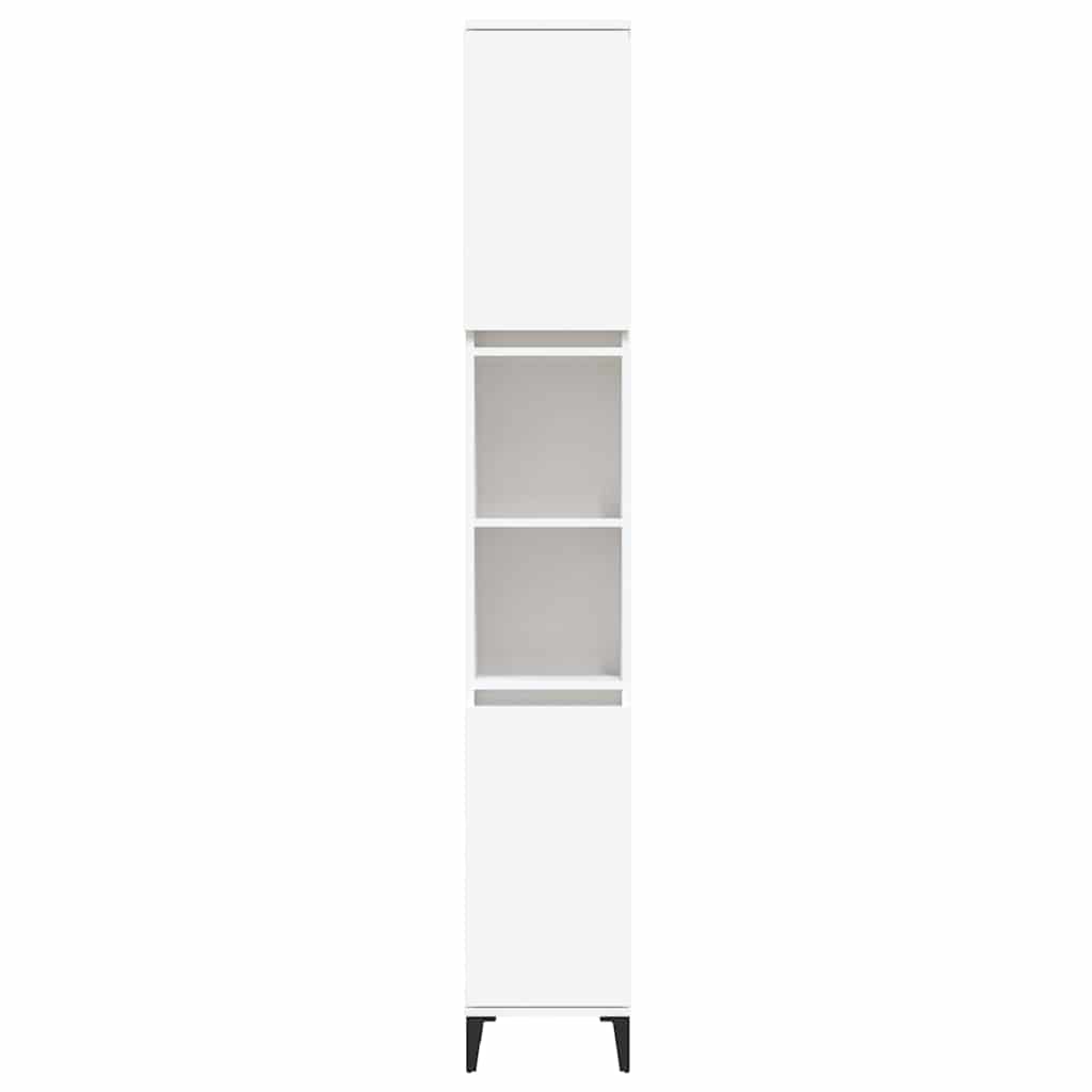 Bathroom Cabinet White 30x30x190 cm Engineered Wood