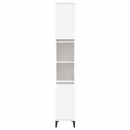 Bathroom Cabinet White 30x30x190 cm Engineered Wood