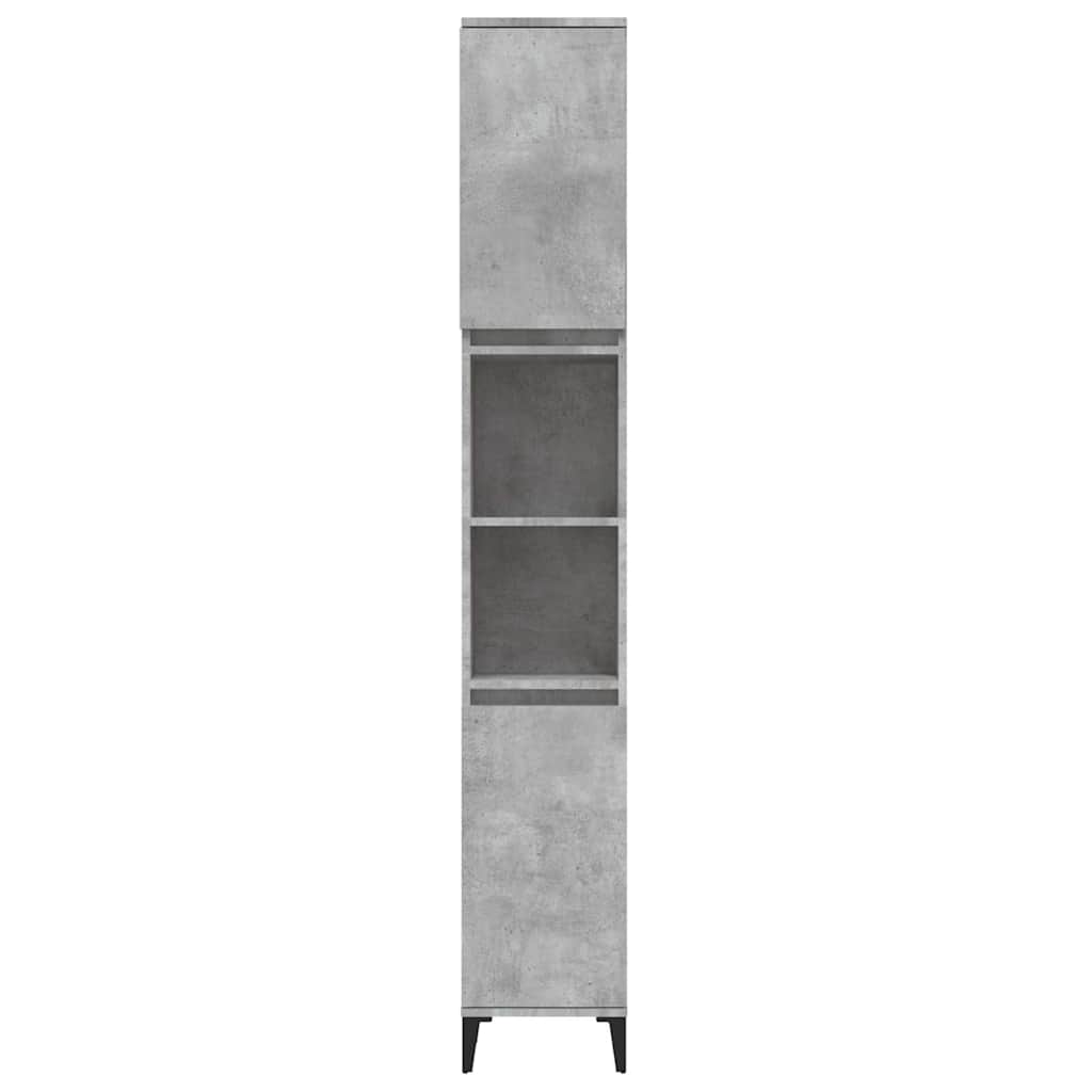 Bathroom Cabinet Concrete Grey 30x30x190 cm Engineered Wood