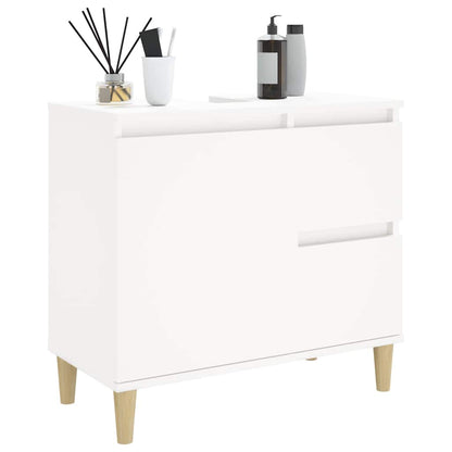 Bathroom Cabinet White 65x33x60 cm Engineered Wood