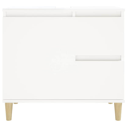 Bathroom Cabinet White 65x33x60 cm Engineered Wood
