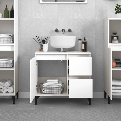 Bathroom Cabinet | White | Engineered wood, metal | Medium