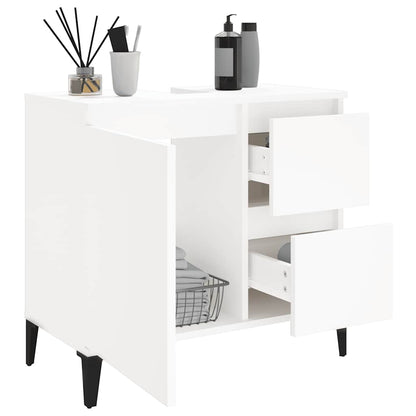 Bathroom Cabinet | White | Engineered wood, metal | Medium