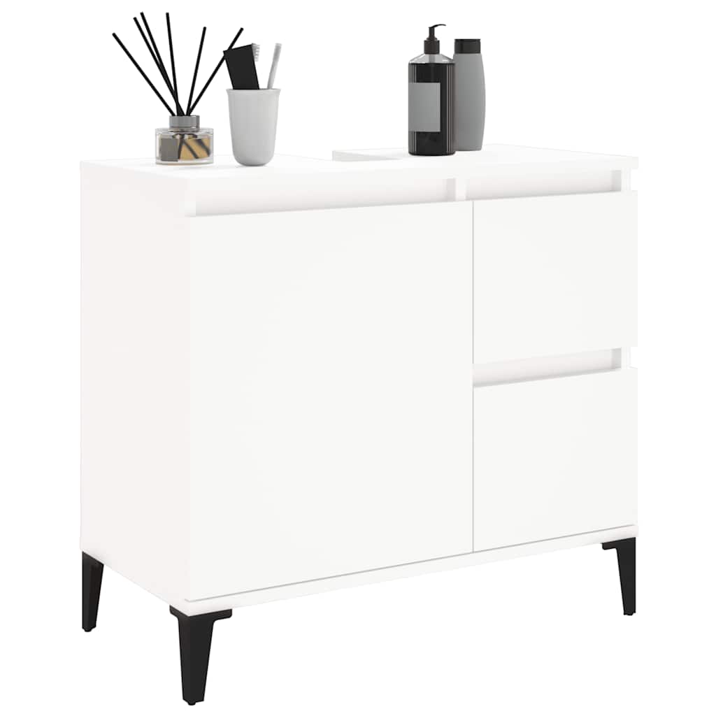 Bathroom Cabinet | White | Engineered wood, metal | Medium