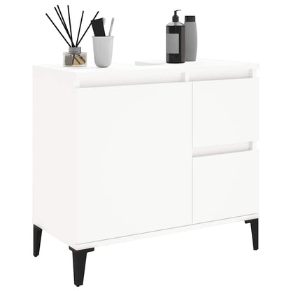 Bathroom Cabinet | White | Engineered wood, metal | Medium