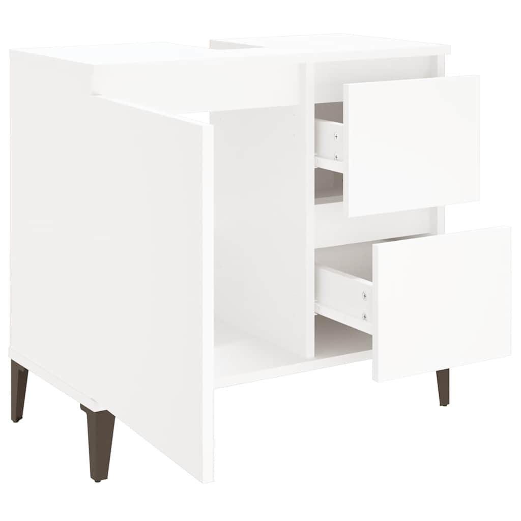 Bathroom Cabinet | White | Engineered wood, metal | Medium