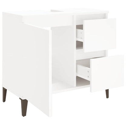 Bathroom Cabinet | White | Engineered wood, metal | Medium