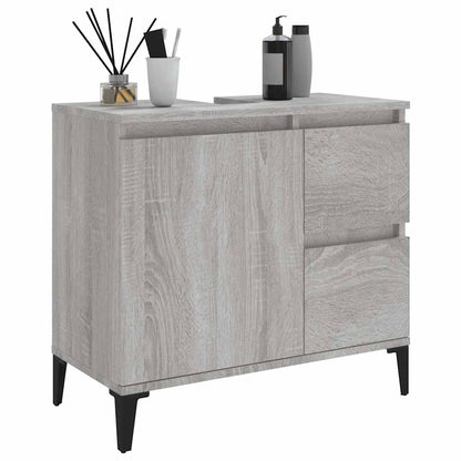 Bathroom Cabinet | Grey Sonoma | Engineered Wood, Metal | Standard