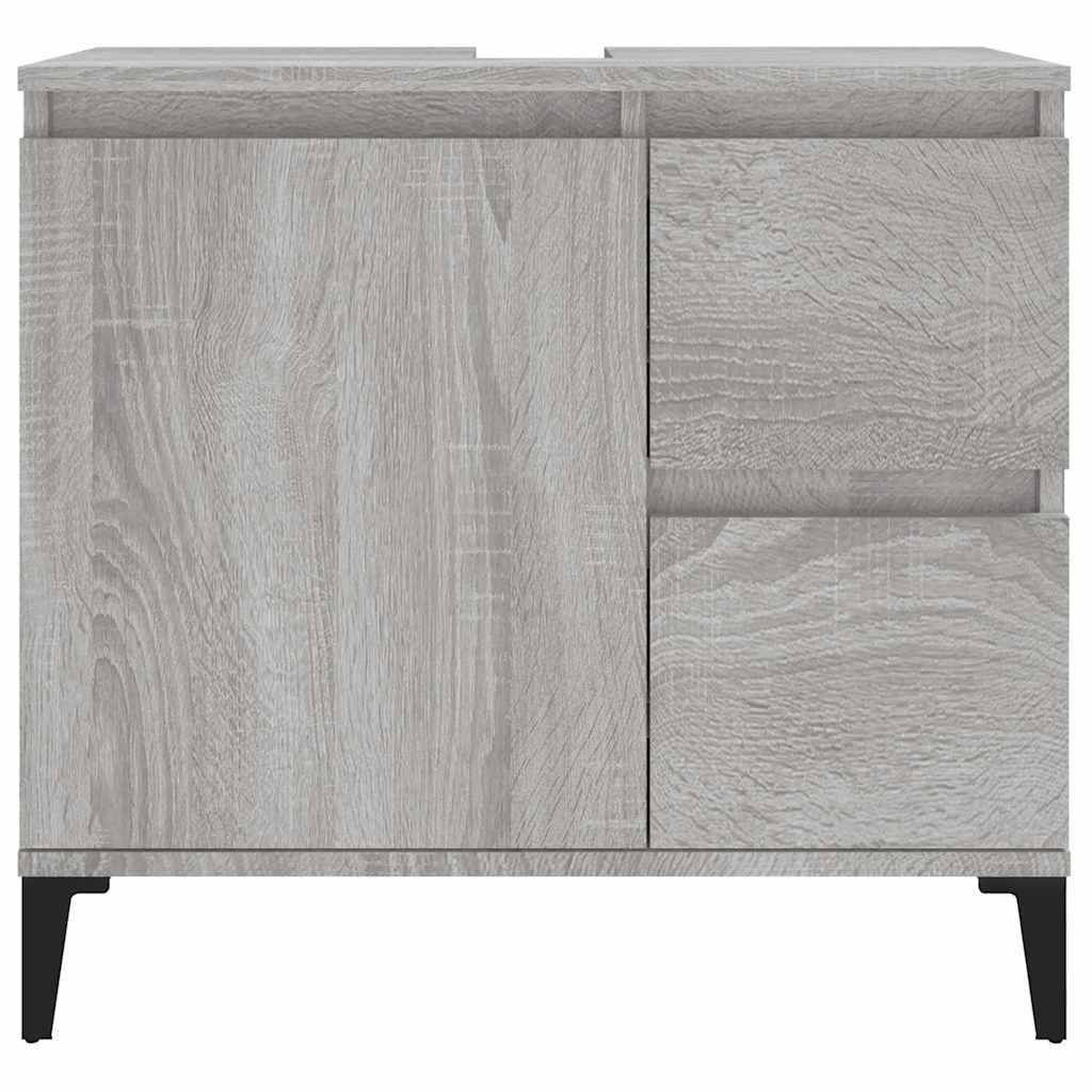 Bathroom Cabinet | Grey Sonoma | Engineered Wood, Metal | Standard
