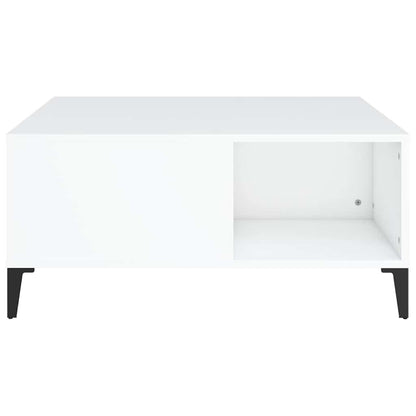 Coffee Table White 80x80x36,5 cm Engineered Wood