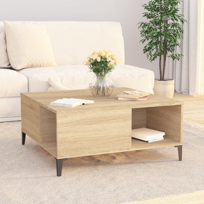 Coffee Table Sonoma Oak 80x80x36,5 cm Engineered Wood