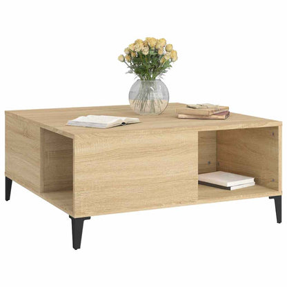 Coffee Table Sonoma Oak 80x80x36,5 cm Engineered Wood