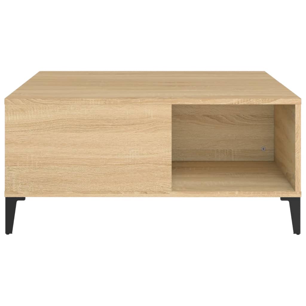 Coffee Table Sonoma Oak 80x80x36,5 cm Engineered Wood