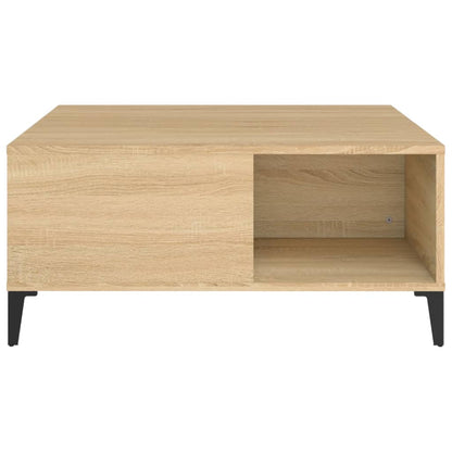 Coffee Table Sonoma Oak 80x80x36,5 cm Engineered Wood