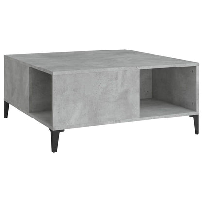 Coffee Table Concrete Grey 80x80x36,5 cm Engineered Wood