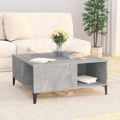 Coffee Table Concrete Grey 80x80x36,5 cm Engineered Wood