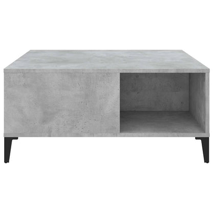 Coffee Table Concrete Grey 80x80x36,5 cm Engineered Wood