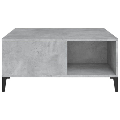 Coffee Table Concrete Grey 80x80x36,5 cm Engineered Wood