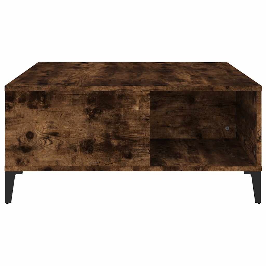Coffee Table Smoked Oak 80x80x36,5 cm Engineered Wood