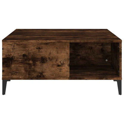 Coffee Table Smoked Oak 80x80x36,5 cm Engineered Wood