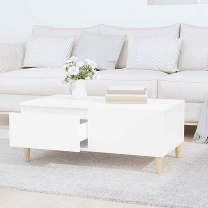 Coffee Table White 90x50x36,5 cm Engineered Wood