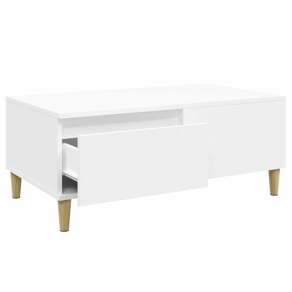 Coffee Table White 90x50x36,5 cm Engineered Wood
