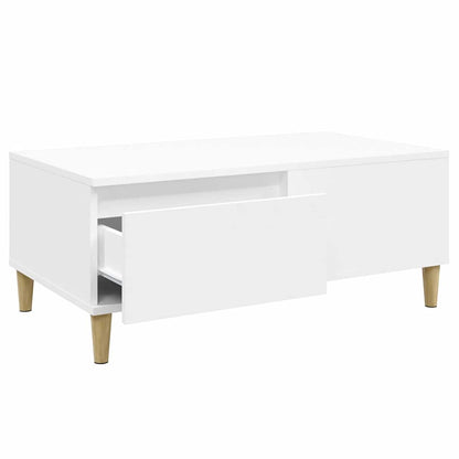 Coffee Table White 90x50x36,5 cm Engineered Wood