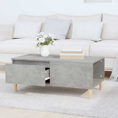 Coffee Table Concrete Grey 90x50x36,5 cm Engineered Wood