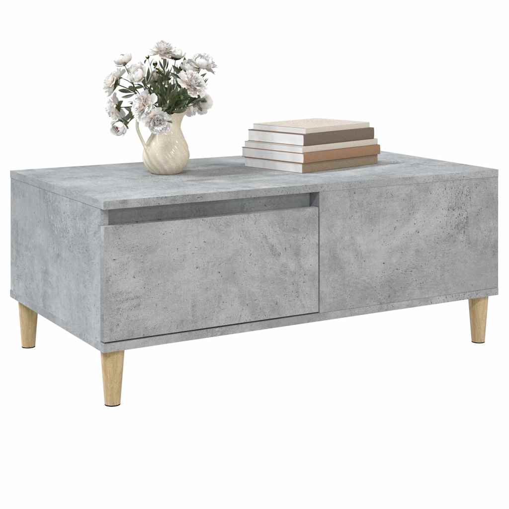 Coffee Table Concrete Grey 90x50x36,5 cm Engineered Wood