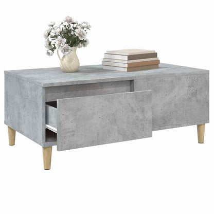 Coffee Table Concrete Grey 90x50x36,5 cm Engineered Wood